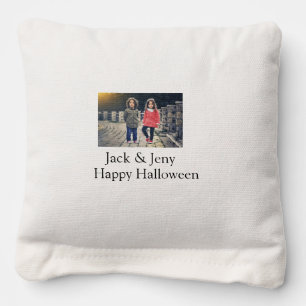 add name photo text Halloween kids girl boy Cornhole Bags