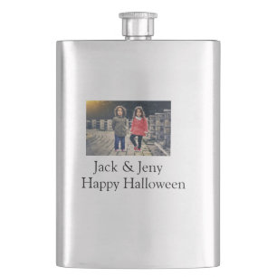 add name photo text Halloween kids girl boy Flask