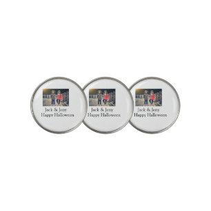 add name photo text Halloween kids girl boy Golf Ball Marker