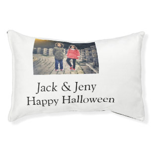 add name photo text Halloween kids girl boy Pet Bed
