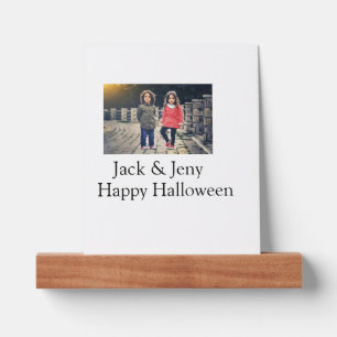 add name photo text Halloween kids girl boy Picture Ledge