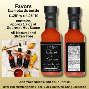 Add Name & Phrase, Black White, Hot Sauces