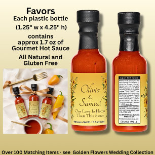Add Name & Phrase Blue Peony Set Hot Sauces