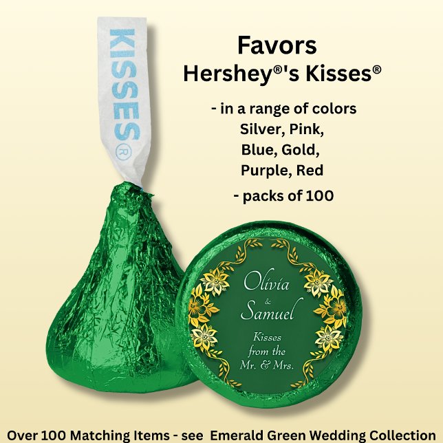 Add Name & Phrase Green Hershey®'s Kisses® (Creator Uploaded)