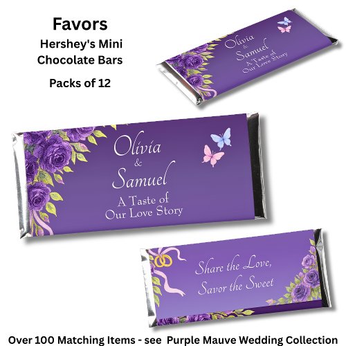 Add Name & Phrase Purple Mauve Flowers & White 