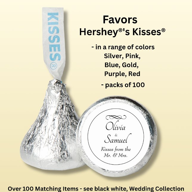 Add Name & Phrase Silver Hershey®'s Kisses® (Creator Uploaded)