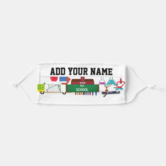 Add Name Preschool Teacher Mask (Front, Folded)