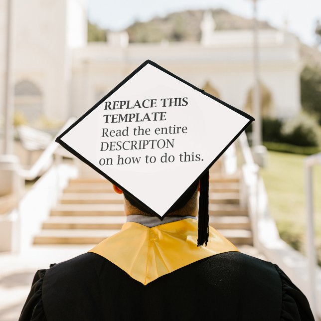 Add Name, Quote, Picture, Artwork, Create It Graduation Cap Topper (Add Name, Quote, Picture, Artwork, Create It Graduation Cap Topper)
