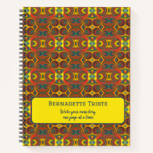 Add Name Red Yellow Orange Owl Inspired Pattern