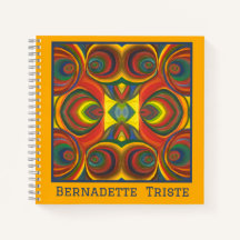 Add Name Red Yellow Orange Owl Inspired Pattern