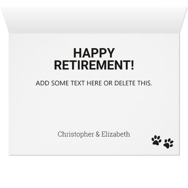 Add Name Relax Like the Dog Retirement Card (Inside Horizontal (Bottom))