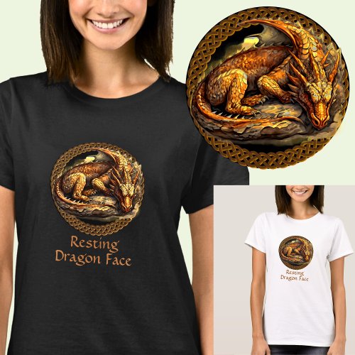 Add Name Resting Brown Dragon  T_Shirt