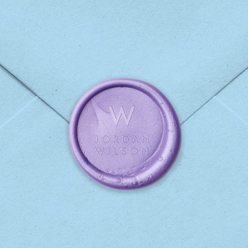 Add Name Sans Serif Modern Monogram Wax Seal Stamp