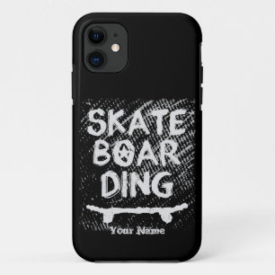 Add Name Scratched Skateboarding iPhone 11 Case