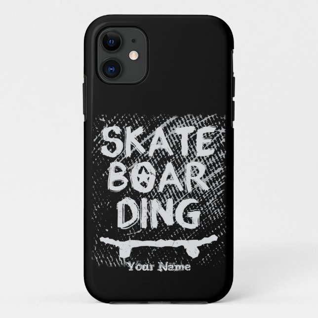 Add Name Scratched Skateboarding                   Case-Mate iPhone Case (Back)