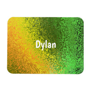 Add Name Shades of Green & Yellow Premium Magnet