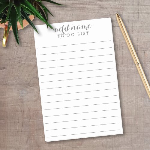 Add Name _ Simple To Do List with lines Post_it Notes