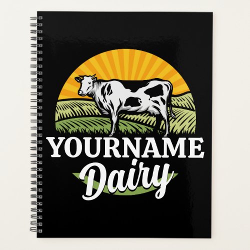 ADD NAME Sunset Dairy Farm Grazing Holstein Cow Planner