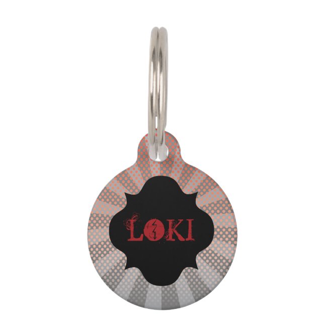 Add Name Superhero Comic Pet ID Tag (Front)