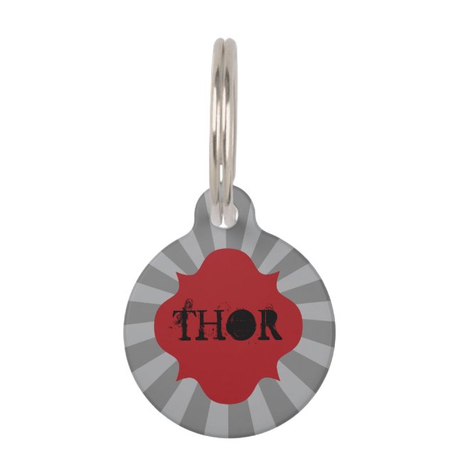 Add Name Superhero Fun Pet ID Tag (Front)