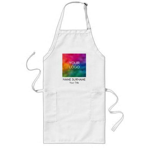 Add Name Surname Business Company Logo Template Ad Long Apron