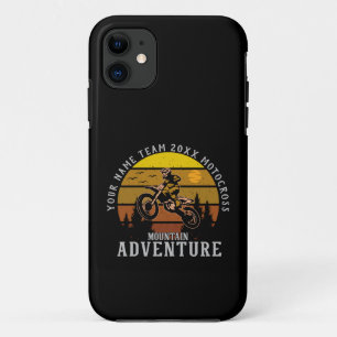 Add Name Team Year Motocross Mountain Adventure iPhone 11 Case