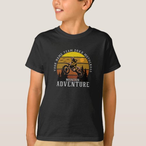 Add Name Team Year Motocross Mountain Adventure    T_Shirt