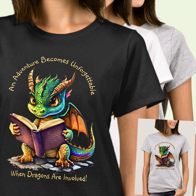 Add Name Text, Adventure Unforgettable, Dragons T-Shirt (Creator Uploaded)