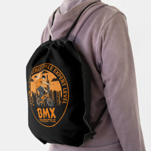Add Name Text BMX Freestyle Street Style Expert Drawstring Bag