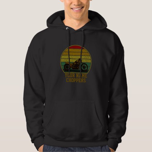 Add Name Text Chopper Motorcycle Retro Sunset      Hoodie