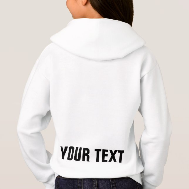 Add Name Text Double Sided Template Girls Modern Hoodie (Back)