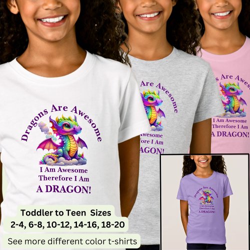Add Name Text Dragons Are Awesome I Am A Dragon T_Shirt