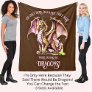 Add Name Text - Only Here Because Said Dragons!    Fleece Blanket