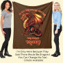 Add Name Text - Only Here Because Said Dragons!    Fleece Blanket