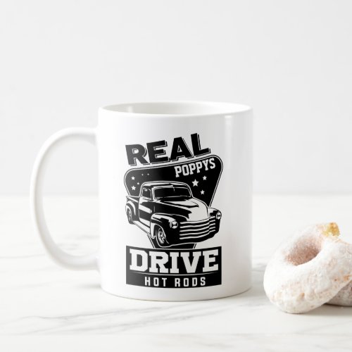 Add Name Text Real Grandfather Pop Drive Hot Rods Coffee Mug