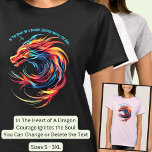 Add Name Text, Swirling Red Blue Dragon  T-Shirt<br><div class="desc">Swirling Red Blue Dragon Design  - -  You Can Change the Text - or blank to delete it. - - See my store for lots more great Dragon Gift Ideas</div>
