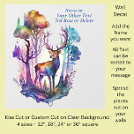 Add Name Text, Woodland Stag in Mystical Forest Wall Decal<br><div class="desc">Woodland Stag in Mystical Forest - Add a Name or other details - Change the size of these decals by changing the size of the Decal Sheet - 4 sizes - from 12" x 12" to 36" x 36" - - These ones are printed on a transparent background, but you...</div>