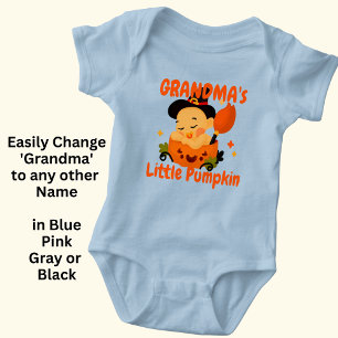 Add Name /Title Grandpa's Grandma's Little Pumpkin Baby Bodysuit