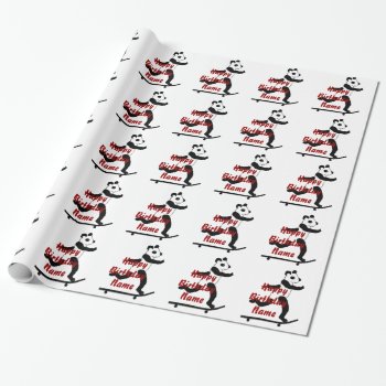Add Name To Birthday Wrapping Paper by artistjandavies at Zazzle