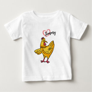 Add Name to chickens Birthday Gift, chikens Lovers Baby T-Shirt