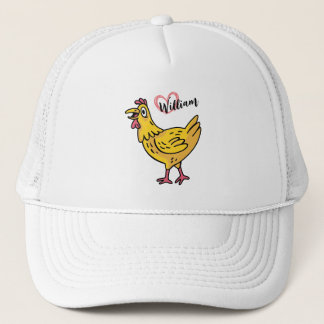 Add Name to chickens Birthday Gift, chikens Lovers Trucker Hat