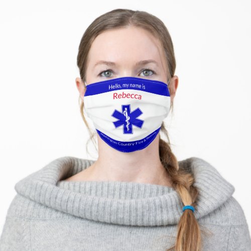 Add Name to County Fire and Rescue Adult Cloth Face Mask