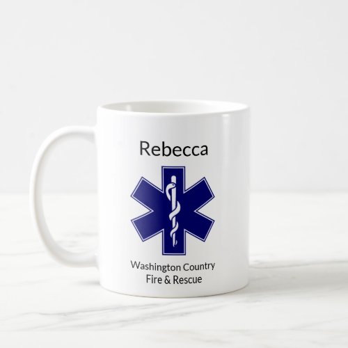 Add Name to County Fire Rescue EMTEMS Coffee Mug