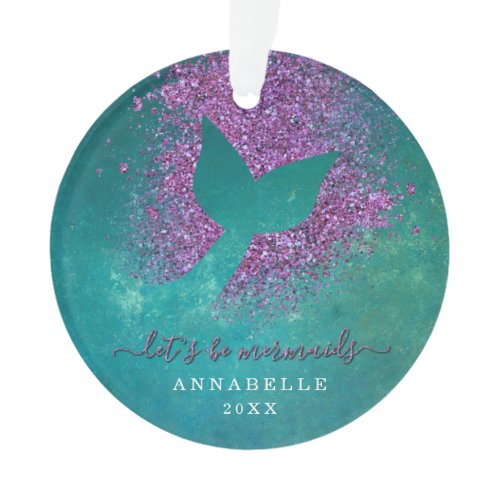 Add Name to Personalized Mermaid Tail Ornament