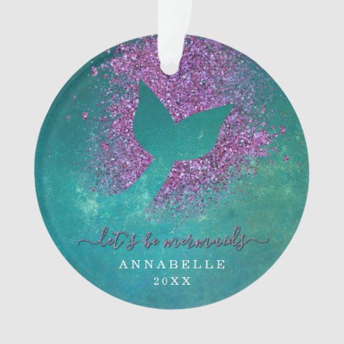 Add Name to Personalized Mermaid Tail Ornament