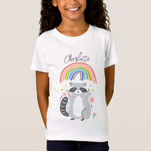 Add Name to Racoon and rainbow , Raccon Lovers T-Shirt
