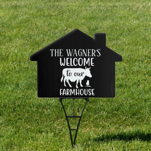 add name Welcome to our Farmhouse word art Sign