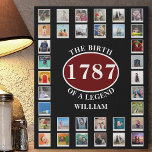 Add Name Year And Photos Birthday Faux Canvas Print<br><div class="desc">Give that special someone a gift they will love and cherish forever: a personalized birthday faux canvas print! Our unique and stylish print includes an array of your favorite photos and includes the name and year of the birthday recipient. Perfect for brightening up any space, this thoughtful and unique gift...</div>