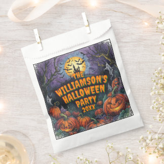 Add Name Year Halloween Party Favor Bag
