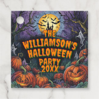 Add Name Year Halloween Party Favor Tags